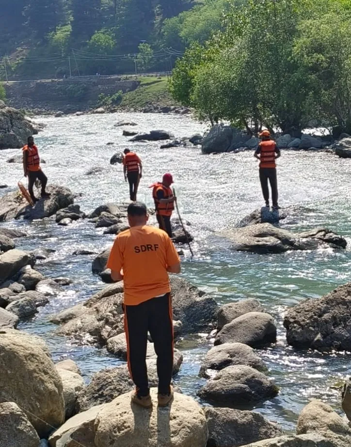 Family picnic turns tragic:Father swept away saving son in Pahalgam