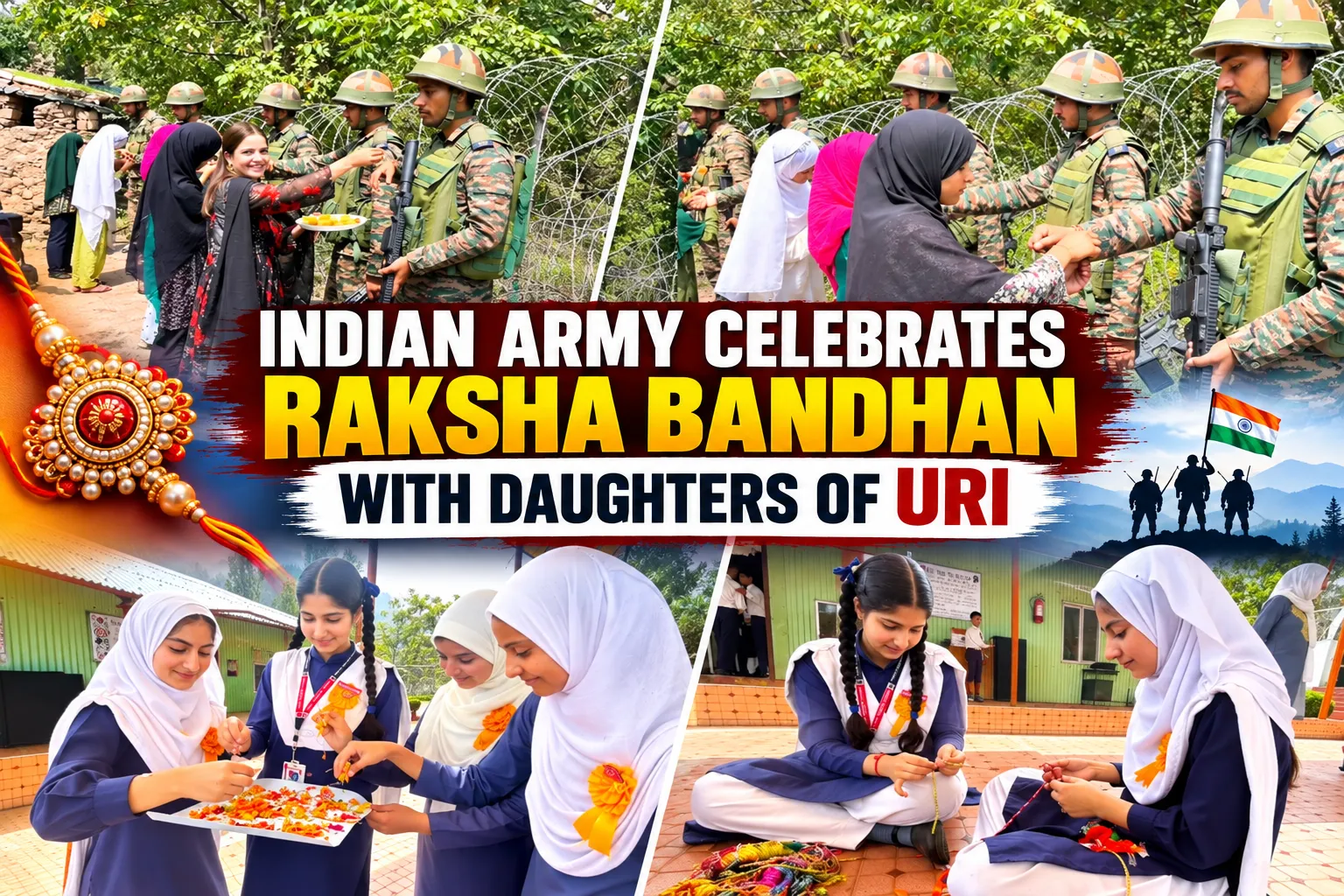INDIAN ARMY CELEBRATES RAKSHA BANDHAN WITH DAUGHTERS OF URI