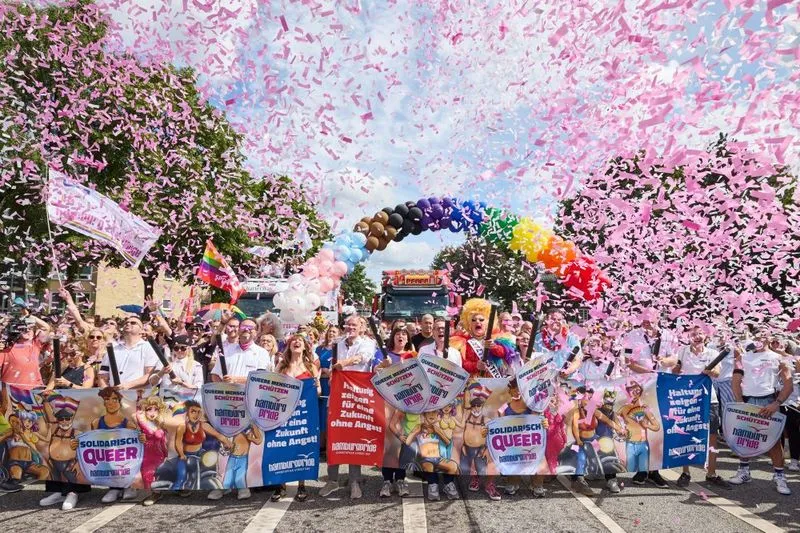 Hamburg Pride gets underway with increased security a week after fatal attack in Berlin