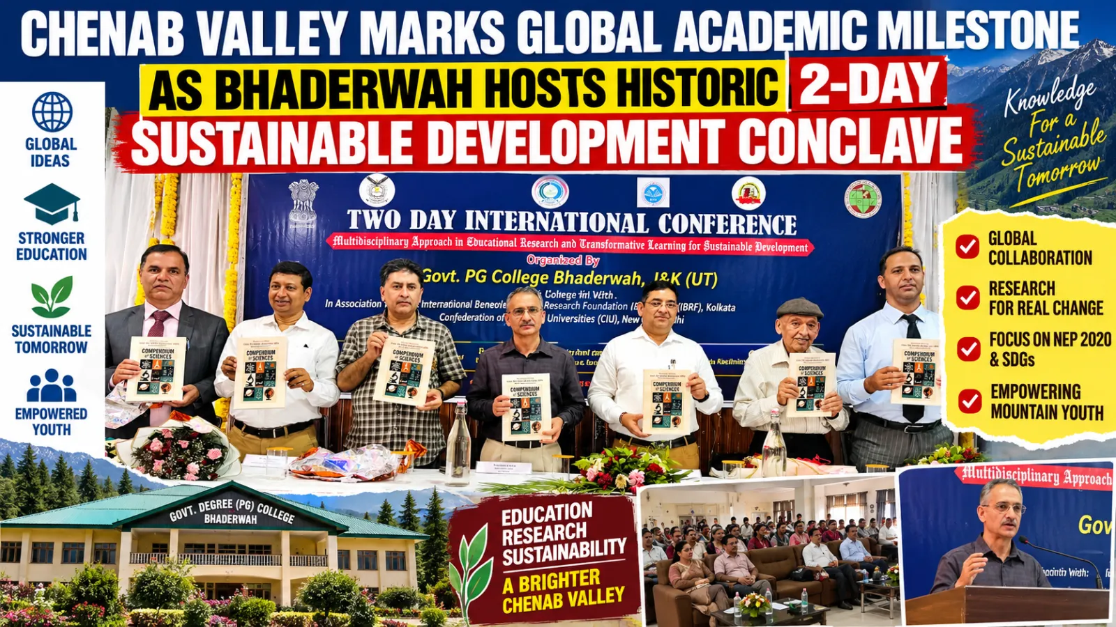 Chenab Valley Marks Global Academic Milestone as Bhaderwah Hosts Historic 2-Day Sustainable Development Conclave