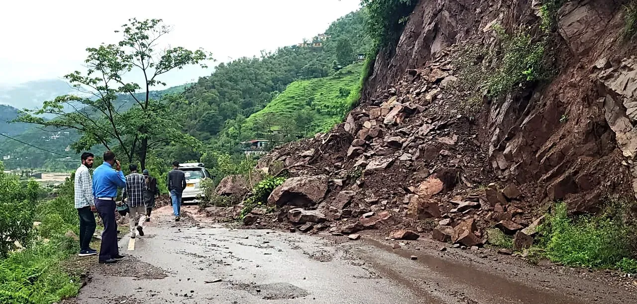 Jammu-Poonch Highway Blocked After Heavy Landslide In Surankote