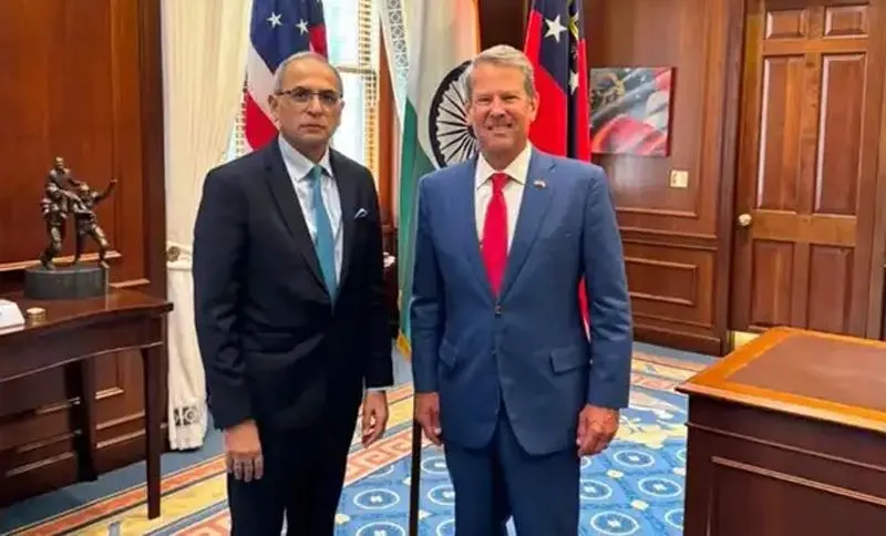 Indian envoy meets Georgia Governor; discusses trade, investment