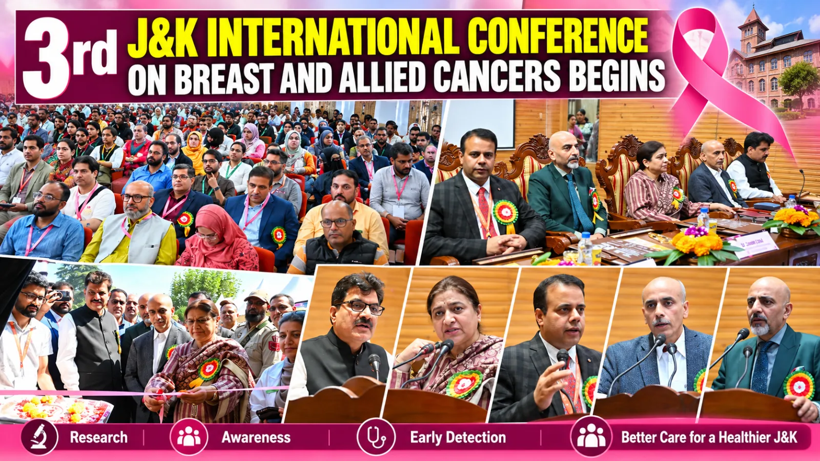 3rd J&K International Conference on Breast and Allied Cancers Begins at University of Kashmir