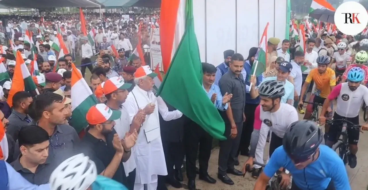 LG Sinha flags Tiranga Rally in Srinagar; Dy CM emphasizes "countless sacrifices" for national flag