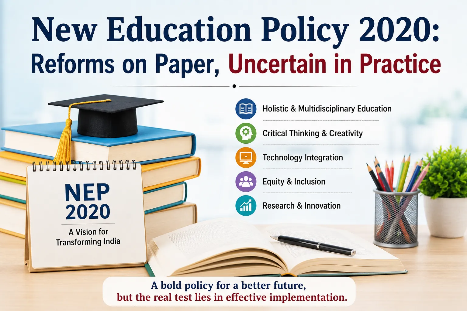 New Education Policy 2020:  Reforms on Paper, Uncertain in Practice