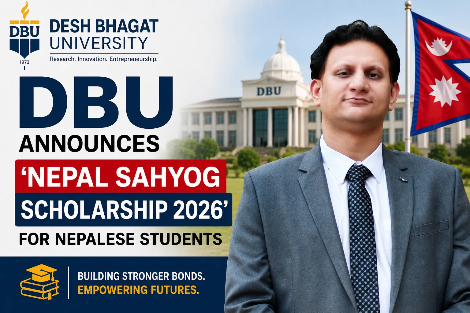 DBU Announces Nepal Sahyog Scholarship 2026 for Students Affected by Natural Disasters