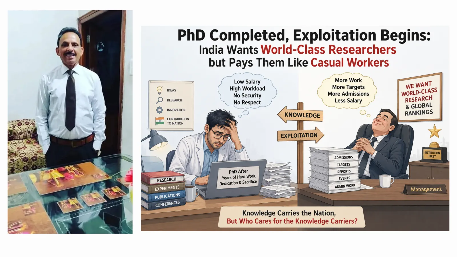 PhD Completed, Exploitation Begins: India Wants World-Class Researchers but Pays Them Like Casual Workers