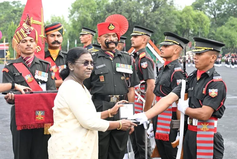 President Murmu reviews IMA passing out parade; first batch of nine women officers join Army