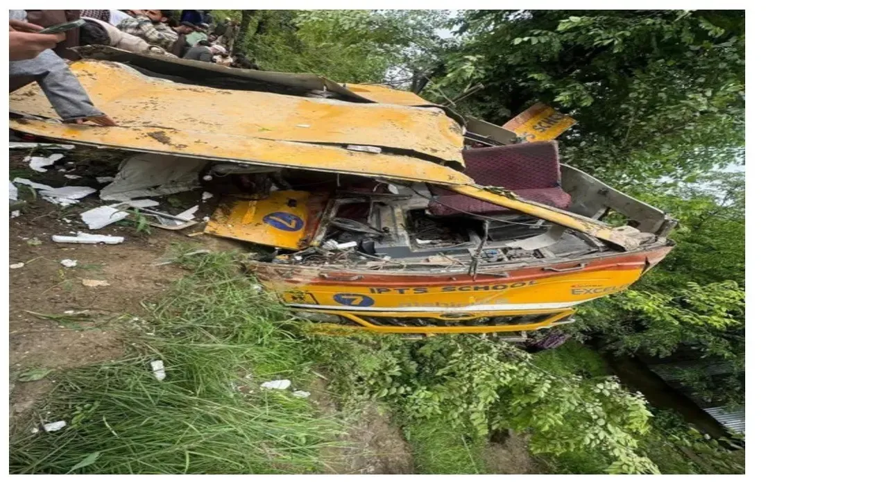 Budgam School Bus Plunges Into Gorge; Driver Killed